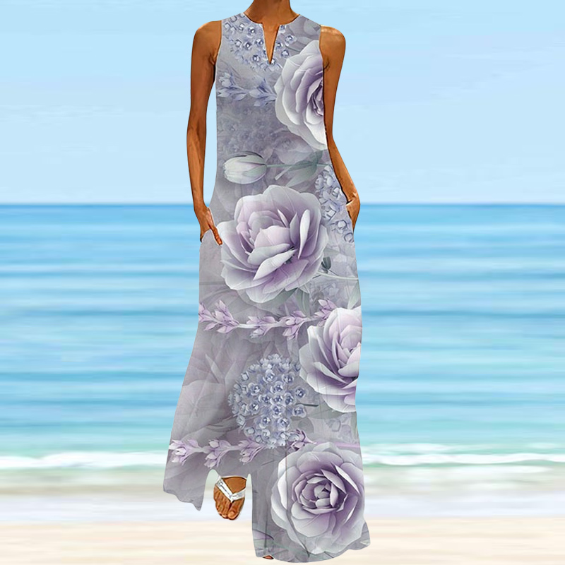 Ladies Long Dress Floral – HAHA Uk